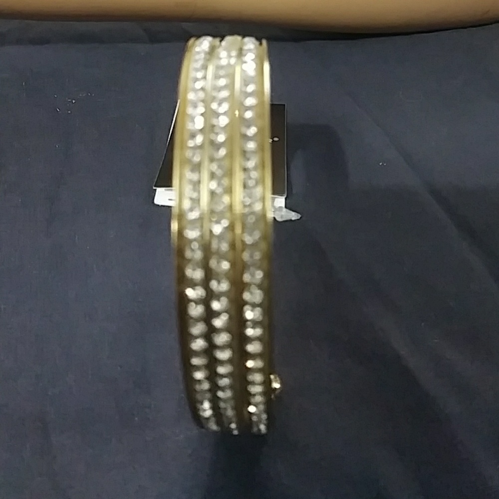 Super Star Double Loop Rhinestone Braclet - Picture 2 of 6